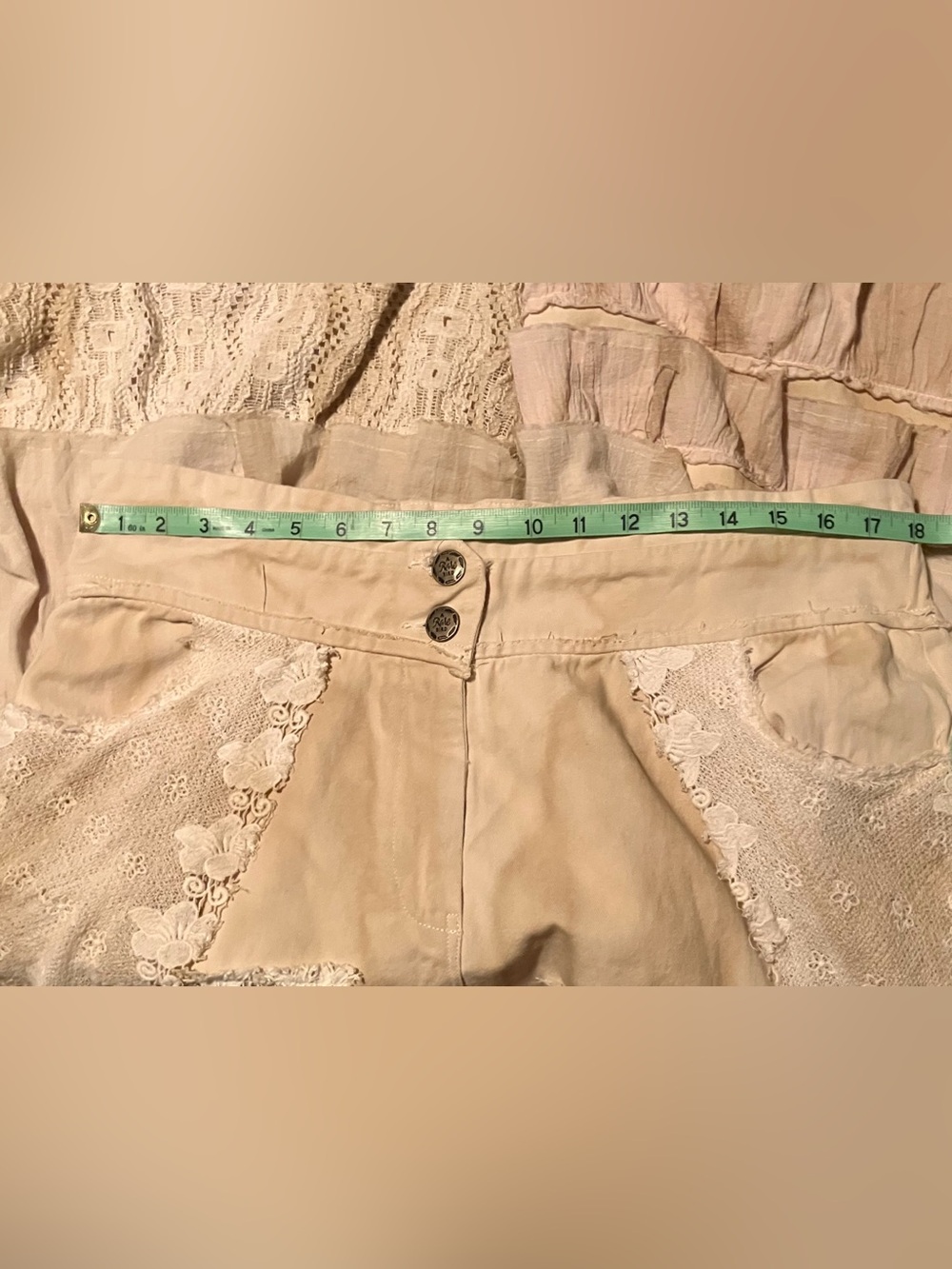 A Rare Bird Vintage Tea Stained Lace Pants - Picture 11 of 11